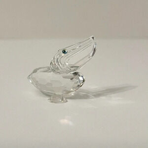 Swarovski Crystal Pelican Figurine Miniature 1.25 Inch